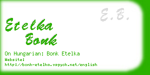 etelka bonk business card